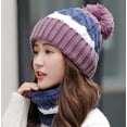 thumbnail image 3 of LinYooLi Ensemble Bonnet et Foulard d'Hiver pour Femmes, Doux et Moelleux, Multicolore, Bearies, Bonnet Décontracté, 3 of 6