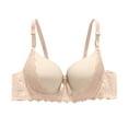 thumbnail image 2 of Amidoa Underwire Womens Bras Beige Push-up Lace Embroidered Bras Women's Lingerie L, 2 of 3