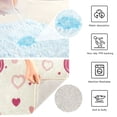 thumbnail image 4 of Toilet Rug Rectangle Bathroom Rugs Non-Slip Soft Plush Machine Washable Contour Bath Mat Heart and Dot 24x16, 4 of 9