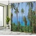 thumbnail image 5 of Ambesonne Tropical Shower Curtain, Ocean Jungle Beauty, 69"Wx75"L, Blue Green, 5 of 5