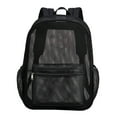 thumbnail image 4 of KLKCMS Mesh Backpack Gym Bag Fashion Transparent Backpack with Adjustable Strap Beach Backpack Sports Bag for Hiking Street Shopping Black, 4 of 9