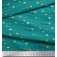 thumbnail image 2 of Soimoi Green Cotton Duck Fabric Text & Arrow Tribal Print Sewing Fabric Yard 42 Inch Wide, 2 of 3