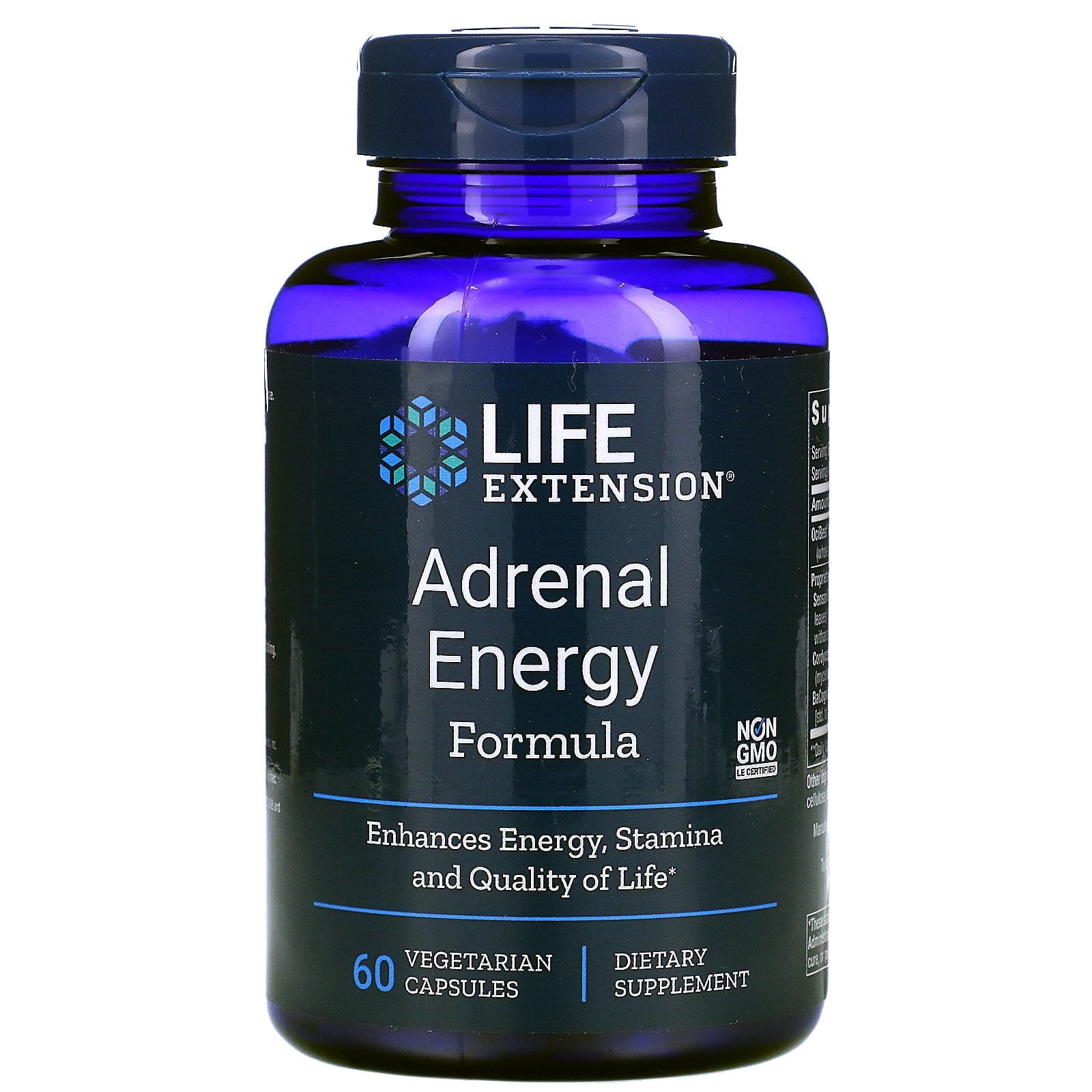 Life Extension Adrenal Energy Formula, 60 Vegetarian Capsules Walmart