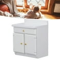 thumbnail image 4 of Miniature Kitchen Cabinet, 1:12 Decorative Wear Resistance Sturdy Delicate Dollhouse Kitchen Cabinet  For Decoration, 4 of 8