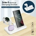 thumbnail image 5 of Charging Station for Samsung Devices, FDGAO 3 in 1 Fast Charging Stand for Galaxy S23/S22/S21/S20,Note 20/10,A54/A53/A51 & Galaxy Buds, Wireless Charger for Galaxy Watch 5 Pro/5/4/3/Active 2/1, White, 5 of 9