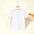 thumbnail image 4 of Odeerbi Camisa de Vestido Para Niños Con Corbata de Manga Corta Con Impresión de Carta Camisas de Uniforme Escolar, 4 of 8