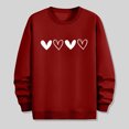 thumbnail image 5 of Stamzod Men Sweatshirts Valentine's Lover Heart Crewneck Sweatshirt Casual Long Sleeve Tops for Men Plus Size Clothes Red D XXL, 5 of 6