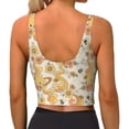 thumbnail image 3 of Lsque Groovy Floral Printed Women'S Sports Bra, Compression, Moisture Wicking, High-Impact Sports Bra For Women,Supportive sports bra-Small, 3 of 9