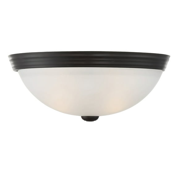 Sleek 2-Light Ceiling Light in English Bronze