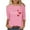 Pink 02, variant on Women's 3/4 Sleeve T-Shirts Hearts Printed Crew Neck Plus Size Valentines Tops Cute Festive Casual Tee Tshirts (XL, Pink 06)