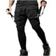 thumbnail image 1 of Pantalones largos para hombre, de color liso, con bolsillo y cordón, informales, juveniles, versátiles, deportivos, de gran tamaño., 1 of 5