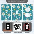 thumbnail image 3 of Yayeee Duplex Wall Plate 1-Gang 4.5"x2.7" Home Receptacle Light Switch Decorative Outlet Cover, Small Daisy, 3 of 7