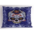 thumbnail image 1 of Sugar Skull Pillow Sham Scary Floral Skull with Motifs in Ornate Framework Swirls Gothic Vintage Look, Decorative Standard Size Printed Pillowcase, 26 X 20 Inches, Multicolor, by Ambesonne, 1 of 2