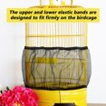 thumbnail image 6 of Yucurem Nylon Mesh Bird Cage Cover Net Easy Cleaning Seed Catcher Guard Bird Essentials (Black), 6 of 9