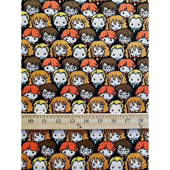 100% Cotton Fabric "Harry Potter Kids ALL OVER pattern" Print / 45" Wide / SBY