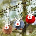 thumbnail image 5 of 20/1 piezas de adornos colgantes de alce de madera de fieltro para Navidad, lindos colgantes de decoración para árbol de Navidad con forma de reno, regalos para fiestas de Año Nuevo para niños, 5 of 5