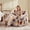Multi-color, variant on Ebenchico 3.8ft Large Bean Bag Chair for Adults Teens Kids with Armrests, Striped Fuzzy BeanBag Chairs with Filling, Beige