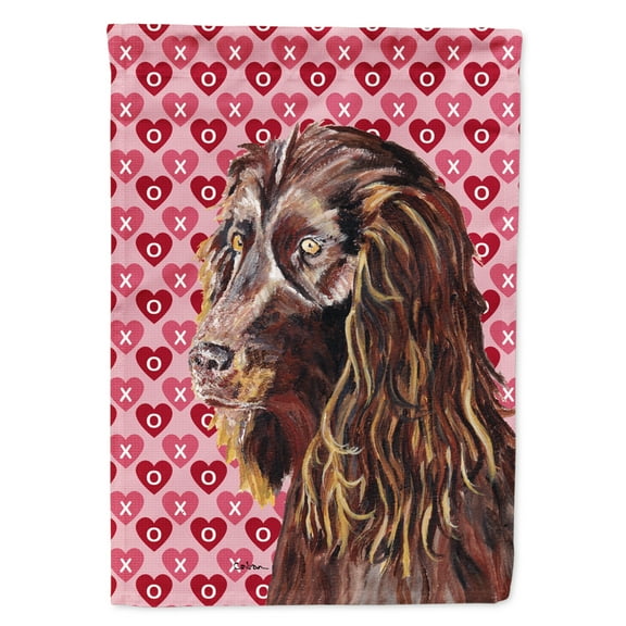Carolines Treasures SC9560-FLAG-PARENT Boykin Spaniel Valentines Love Flag  multicolor