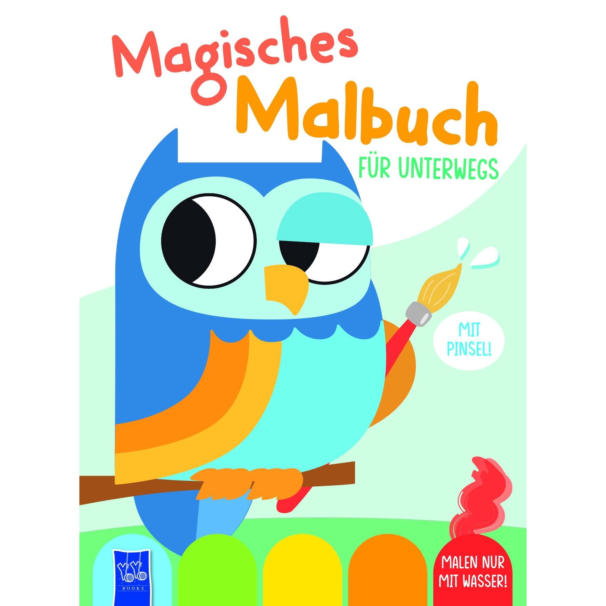Magisches Malbuch f&uuml;r unterwegs - Cover Eule: Einband mit Eule (Paperback)