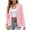 Pink, variant on Ashirexll Womens Jacket, Plus Size Solid Color Casual Fashion Long Sleeve Business Cardigan Jacket Coat Outerwear Red 4XL
