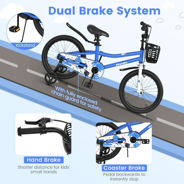 Prorider 18 Kid s Bike with Removable Training Wheels Basket