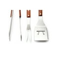 thumbnail image 6 of Outset QB00 Rosewood and Stainless Steel 3-Piece Barbeque Set Spatula Fork Tongs, 6 of 6