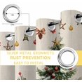 thumbnail image 4 of Fsddascl Christmas Blackout Curtains for Bedroom/Living Room, Thermal Insulated Kitchen Curtains, Xmas Tree Winter Deer Pine Fruits Beige Grommet Darkening Window Treatment Drapes 42"x63"x2, 4 of 6