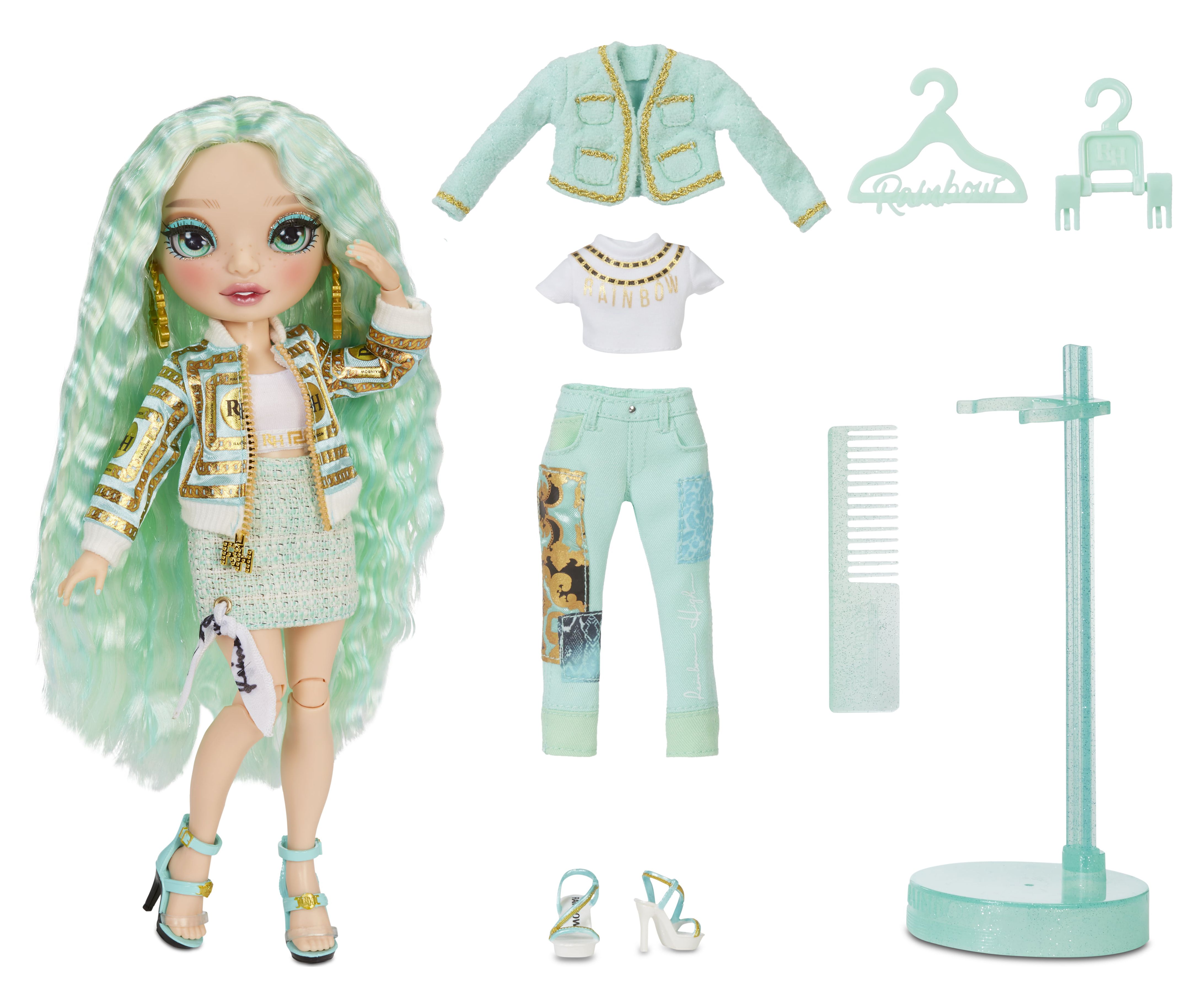 Rainbow High Daphne Minton – Mint (Light Green) Fashion Doll With 2 Outfits To Mix & Match And Doll Accessories, Great Gift And Toy for Kids 6-12 Years Old - image 3 of 8