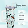 thumbnail image 2 of Horse 40 Oz Tumbler with Handle and Straw Horse Cup Travel Coffee Mug, Horse Gifts for Girls Women Unique, Equine Gifts for Horse Lovers Horse Owner Gift, Horse Stuff Accessories Ornament, 2 of 6