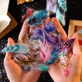 thumbnail image 5 of YOKSAS Transparent Self-Adhesive Vintage Feather Stickers, 240 Count, 5 of 7