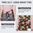 thumbnail image 6 of Pioneer Flower Floral Print Pattern Apron for Women and Men, Cotton Linen Waterproof with Pockets, Adjustable, 33x27 Inch for Kitchen, Gardening, BBQ, Salon, 6 of 6