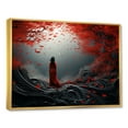 thumbnail image 2 of Designart "Zen Silence With Red And Grey In Japanese Art" Japan Floater Framed Canvas Prints, 2 of 5