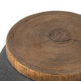 thumbnail image 6 of VENTOPYR Concrete Outdoor Side Table with Wood Grain Top,Small Jar Shaped Round Accent End Table for Patio, Garden,Black, 6 of 6