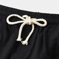 thumbnail image 7 of Migroa Mens Fashion Summer Outfits Relaxed Fit Short Sleeve Button Down Shirts And Drawstring Waist Shorts Summer Beach Casual Texture 2 Piece Sets Black Xl, 7 of 7