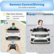 EastVita Kids 12V Ride on Cars (Licensed Land Rover) Ride on Electric Toys with Parent Remote Control, MP3 Player, Rocking, Pull Rod for Kids 3 Age+