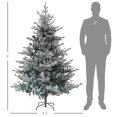 thumbnail image 6 of Homcom 6Ft Nordic Pine Artificial Christmas Tree with 795 Snow Flocked Tips,Foldable Metal Stand,Easy Assembly,Hinged Xmas Tree for Home Office Holiday,Green Plastic Household Supplies Décor, 6 of 9