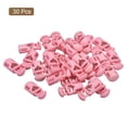 thumbnail image 3 of Unique Bargains 30Pack 5.5x3mm Cord Lock Plastic Single Hole Spring Toggle Stoppers, Pink, 3 of 5