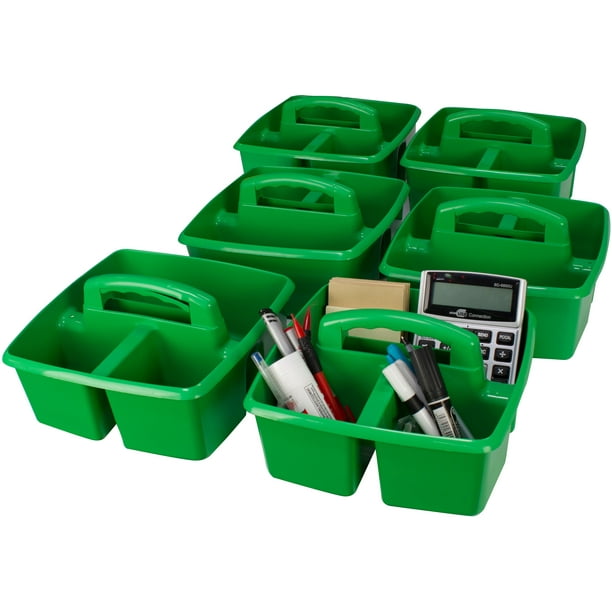 Storex Arts and Crafts Caddy, Green, 6Pack