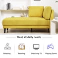 thumbnail image 4 of 65"Modern Fabric Chaise Lounge Couch for Bedroom,Office,Small Living Room & Apartment(Left Armrest), 4 of 9