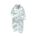 thumbnail image 2 of Pxiakgy 2025 Family Satin Christmas Pajamas Sets Solid Silk Xmas Pjs Matching Sets Soft Sleepwear for Mens Womens Adults Kids Christmas Satin Pajamas for Family 2 Piece White Baby Size:0-3Months, 2 of 6