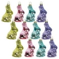 thumbnail image 3 of Current Easter Bunny Glass Ornaments - Set of 12, Easter Holiday Tree Decorations, 3 of 4