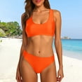 thumbnail image 2 of DGMIOCS Women's High Waisted Bikini Set Tankini Set Orange M, 2 of 6
