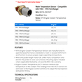 thumbnail image 2 of Water Temperature Sensor - Compatible with 1983 - 1994 Ford Ranger 1984 1985 1986 1987 1988 1989 1990 1991 1992 1993, 2 of 2