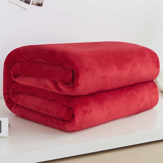 Wosthever Manta de franela de otoño portátil para adultos y niños, mantas reutilizables de Color sólido para interiores y exteriores, Type10 NO10