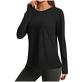 thumbnail image 3 of FAIWAD Women's Long Sleeve Shirts Casual Quick Dry Yoga Swim Tops Outdoor Golf Running Workout Shirts, 3 of 9