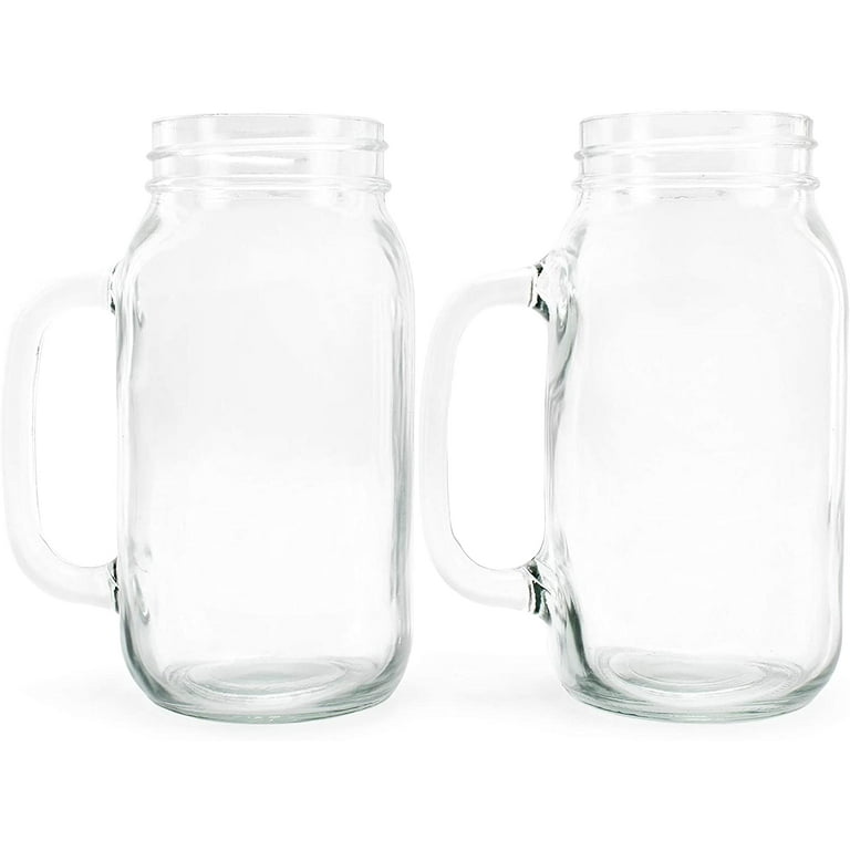 450ml Mason Jar Mugs with Handles Old Fashioned Drinking Glass Clear Mason  Glass Mug With Cover and Straw Drinkware Cup - AliExpress