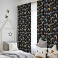 thumbnail image 5 of Blackout Kids Curtains,Game Controller Black Pattern Children's Insulated Curtains Set Of 2,Bedroom Essentials,Toddler Room Decor 52"x84", 5 of 5