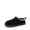 BLACK, variant on Mens fuzzy cozy slippers genuine suede memory foam indoor outdoor winter slip on shoes