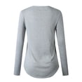thumbnail image 4 of ZXZY Femmes Croisées V Cou à Lacets Manches Longues Uni Couleur Top, 4 of 5