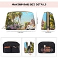 thumbnail image 5 of Gaeub Playful Hedgehog Forest Pond Printed Travel Cosmetic Bag,Makeup Bag, Large Capacity Toiletry Bag for Women, Portable Pouch Make Up Organizer with Zipper and Divider, 5 of 8